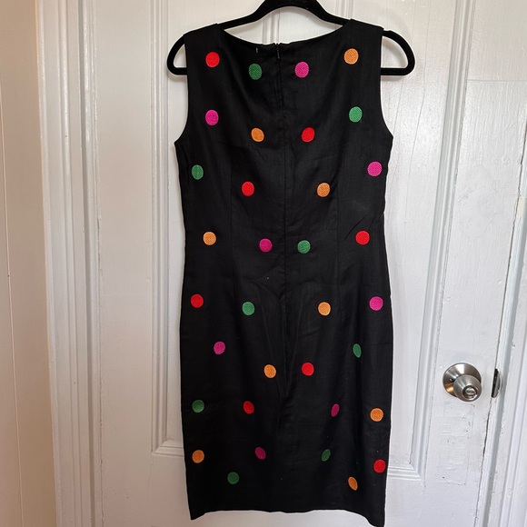 Vintage Paul Alexander Linen Polka Dot Dress - Picture 7 of 16